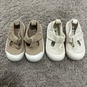 H&M Beige and Cream Mary Jane Style Shoes